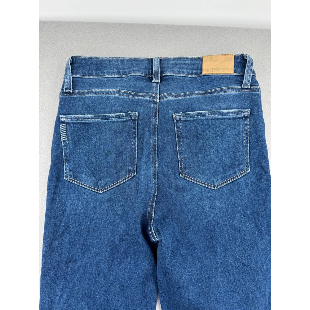 Paige Cindy High Rise Straight Leg Jeans Womens 28 (29x28) Blue Stretch Denim - Picture 9 of 10